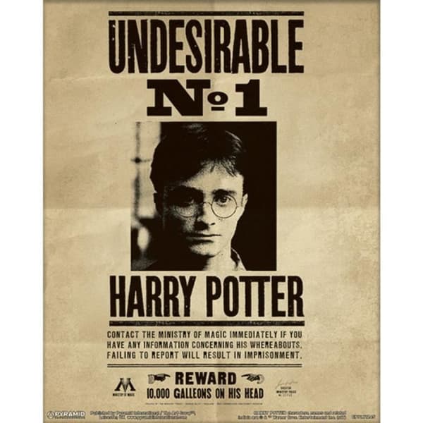 Bord - Harry Potter - 3D animerad effekt - Svart - 29x24x4 cm - Väggdekoration