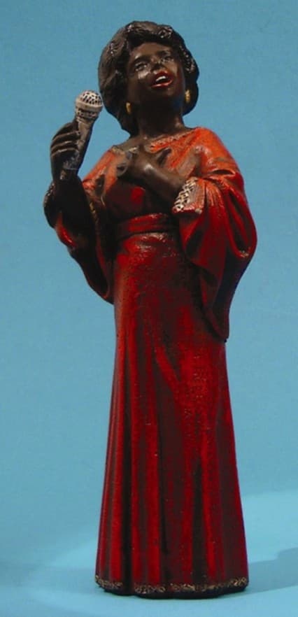 Jazz figurine: Female singer 17 cm, red dress