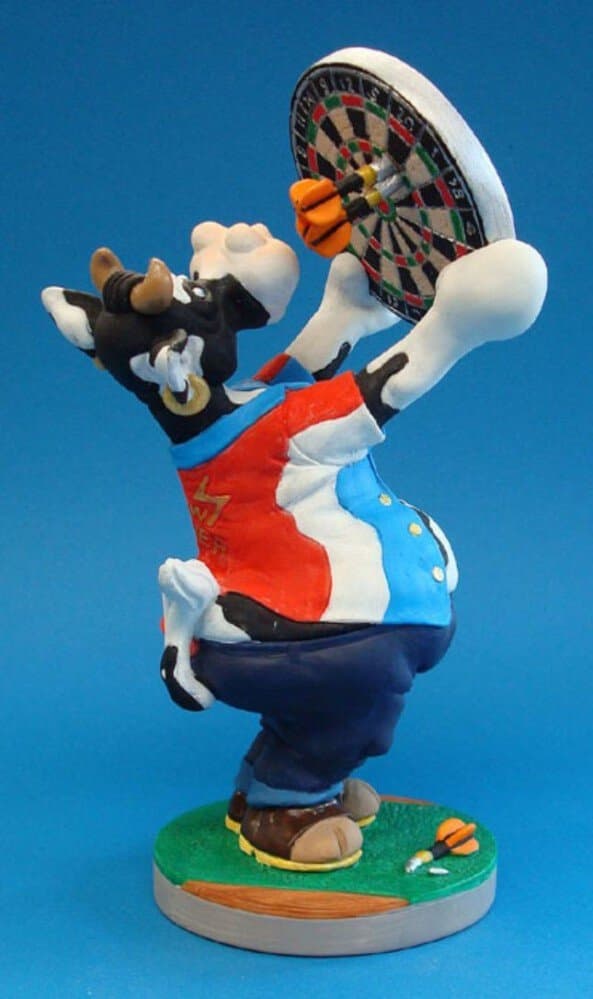 Figurine: Cow dart player 'So'Vache' 13,5 cm