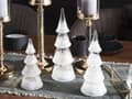 Miniatyrbilde 4 av 6: Sett med 3 Dekorative Juletrær Hvite LED-figurer Glass med LED-belysning Festlig Julepynt til Høytiden