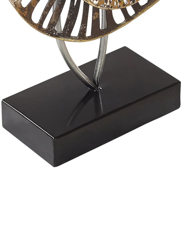 Dekorativt Ornament Gull og Sølv Metall 44 cm Dekorativt Objekt Aksent Piece Sirkler Moderne Design