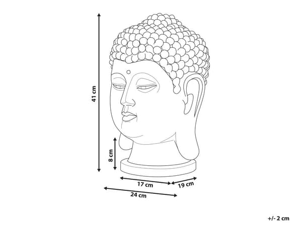 Dekorativ figur Hvit Syntetisk harpiks Buddha Dekorasjon Tilbehør Orientalsk Boho Glam
