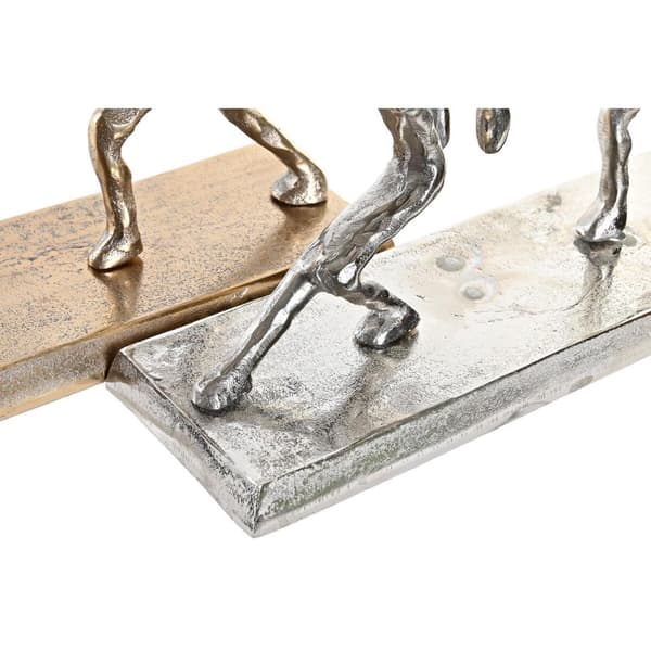 Dekorativ figur DKD Home Decor 33 x 10 x 19 cm Champagne Sølvfarvet (2 enheder)