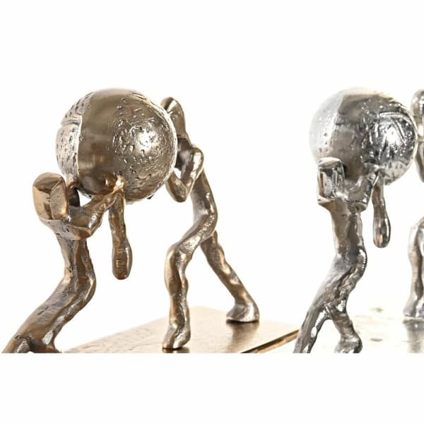 Dekorativ figur DKD Home Decor 33 x 10 x 19 cm Champagne Sølvfarvet (2 enheder)