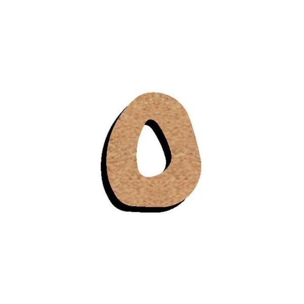 Prydnadsföremål - FESTENS JÄTTE - Mellanstor träbokstav 15 cm - Brun - Vuxen - Blandat