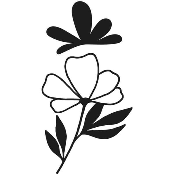 Skärform - Dies - Bra vibbar - Blommor - Exakt skärning - Blommönster - Idealisk för kreativa hobbyer
