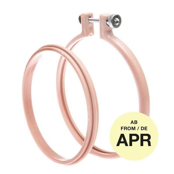 Broderiram - Rosa - Ø 10,1 cm - Plast - Blandat - Inomhus