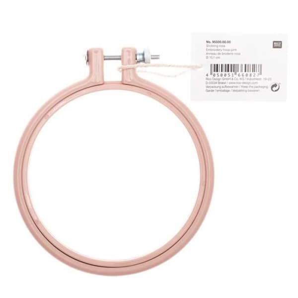 Broderiram - Rosa - Ø 10,1 cm - Plast - Blandat - Inomhus