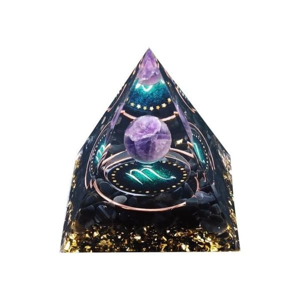 Pyramid Orgonite Zodiac Constellation Skorpion och Ametist