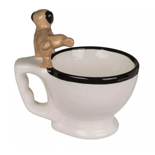 Original toalettskålsmugg med kissande hund