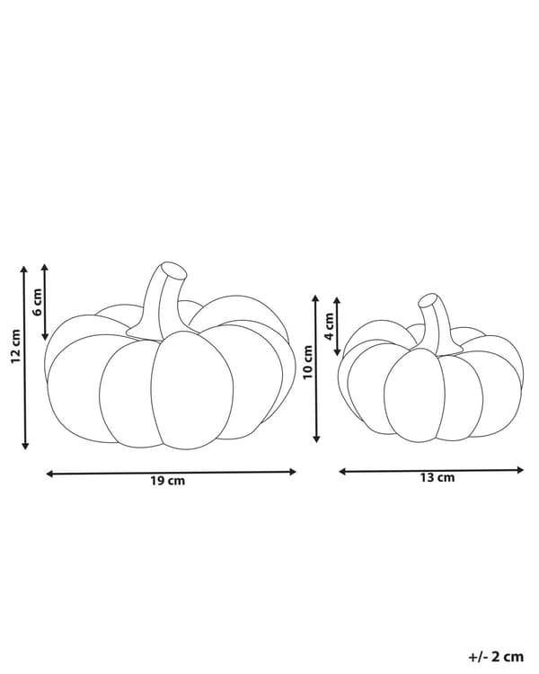 Set med 2 Dekorativa Figurer Pumpor Grå Keramisk Sammetsfinish Handgjord bordsskiva Hemtillbehör Dekoration Glam Modern Design