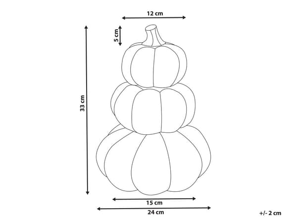Dekorativ Figur Gresskar Oransje Keramisk 33 cm Fløyelsfinish Håndlaget Bordplate Hjem Tilbehør Dekorasjon Glam Moderne Design