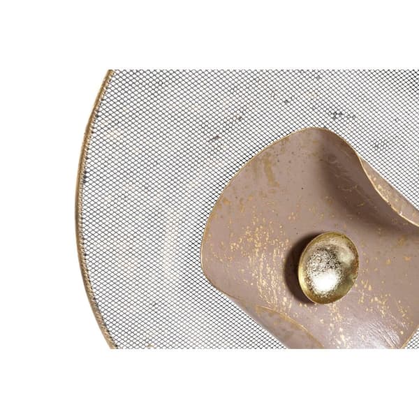 Väggdekoration DKD Home Decor Speglar Grå Gyllene Metall Terrakota n Modern Cirklar (96,5 x 7 x 59 cm)