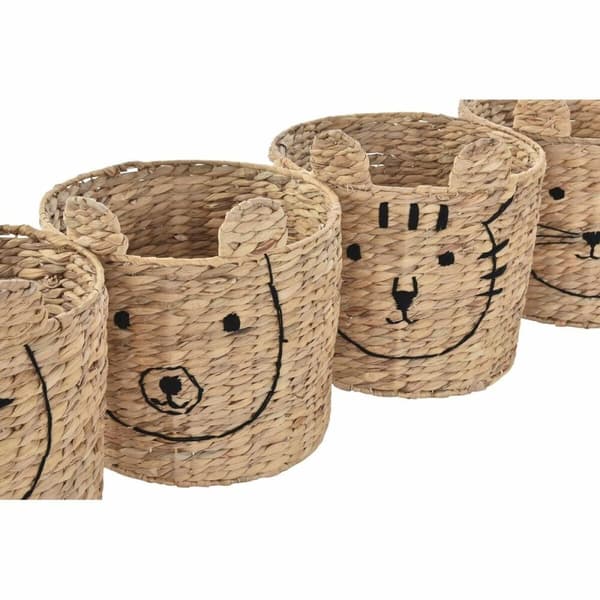 Korg DKD Home Decor Tropiskt djur Rusar (35 x 35 x 35 cm) (4 antal)