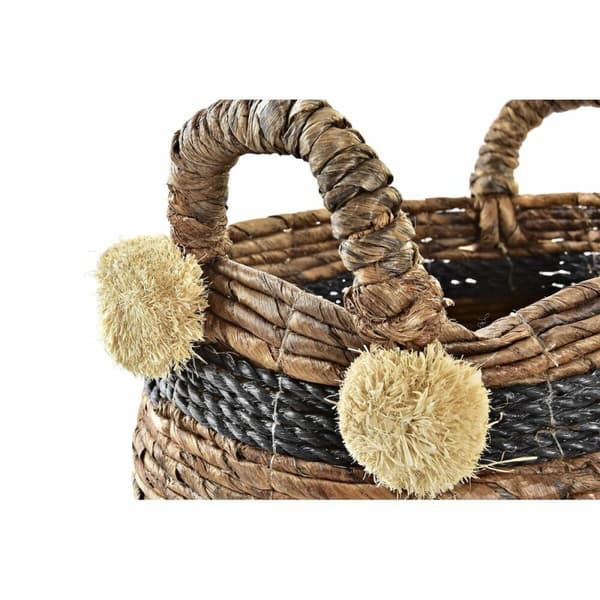 Korg - set DKD Home Decor Kolonial Fibrer (31 x 31 x 33 cm)