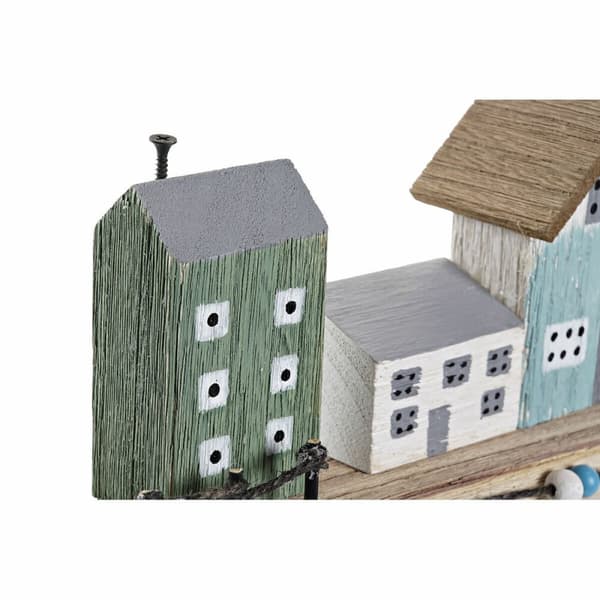 Prydnadsfigur DKD Home Decor Blå 38,5 x 5,8 x 17,2 cm Naturell Hamn