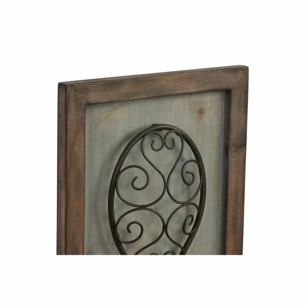 Prydnadsfigur DKD Home Decor Antikbehandlad Metall Trä Bestick (24 x 5 x 99 cm) (2 antal)