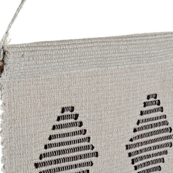 Riippuva koriste DKD Home Decor Etninen Musta Kerma Biometrinen Boho 46 x 1 x 64 cm (2 osaa)