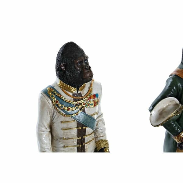 Koristehahmo DKD Home Decor Hartsi Gorilla (15.5 x 13.5 x 40.5 cm) (2 pcs)