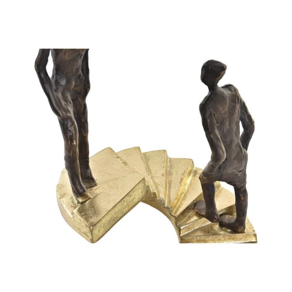 Koristehahmo DKD Home Decor Kullattu Hartsi Tumman harmaa Portaat Moderni (14 x 14 x 41,5 cm)