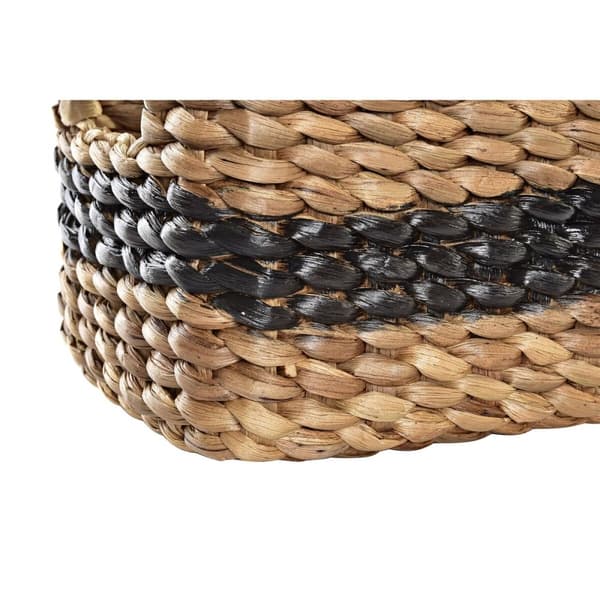 Korisetti DKD Home Decor Valkoinen Musta Luonnollinen Valkoinen/Musta Polyuretaani Puu Metalli Luonnonkuitu Siirtomaatyylinen 30