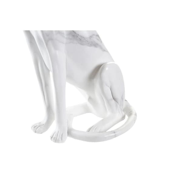 Koristehahmo DKD Home Decor Harmaa Valkoinen Leopardi Hartsi Marmori (25 x 18 x 41 cm)