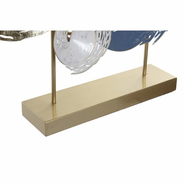 Dekorativ figur DKD Home Decor 65,4 x 9 x 51 cm Abstrakt Blå Gylden Brun Moderne (2 enheder)