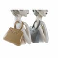 Miniatyrbillede 2 af 3: Dekorativ figur DKD Home Decor Dame Pink Hvid 15 x 15 x 27,5 cm (2 enheder)