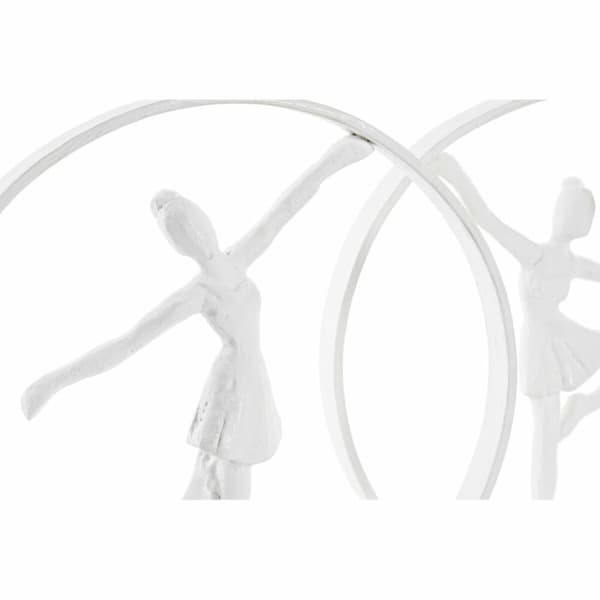 Dekorativ figur DKD Home Decor 23 x 9 x 33 cm Hvid Ballet ballerina (2 enheder)