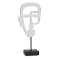 Miniatyrbillede 1 af 2: Dekorativ figur Ansigt Hvid Polyesterharpisk (19,5 x 38 x 10,5 cm)