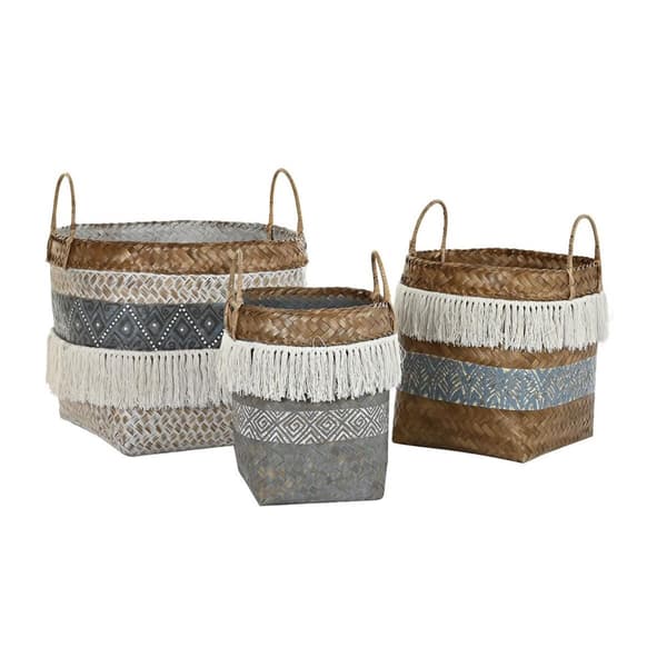 Korg - set DKD Home Decor 49 x 49 x 57 cm Bambu Boho