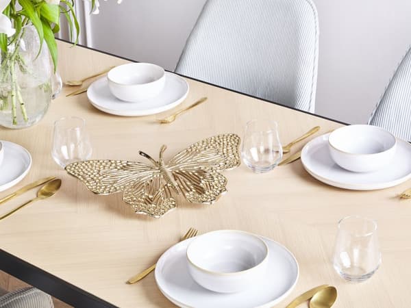 Hjem Dekorasjon Gull Aluminium Sommerfuglformet Borddekor Figur Moderne Industriell Design