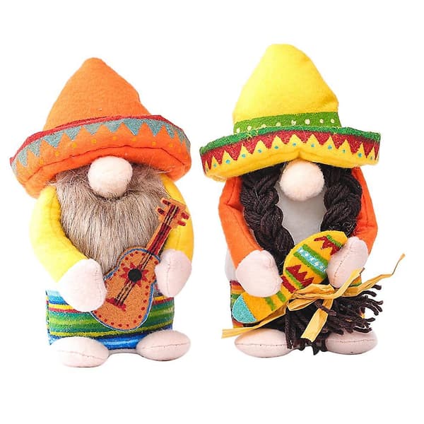 2 Pack Fiesta Gnome Par Julemand til mexicansk tirsdag