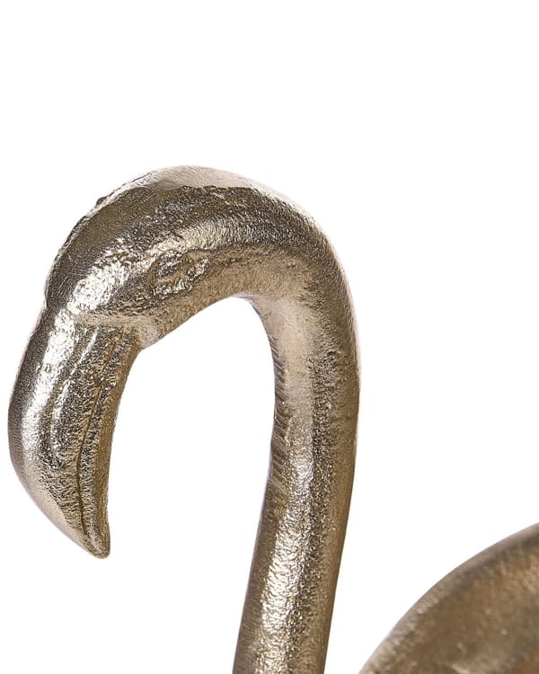 Dekorativ Figur Flamingo Gull Aluminium 57 cm Oppbevaring Moderne Dekorfigur Dekorasjon Industriell