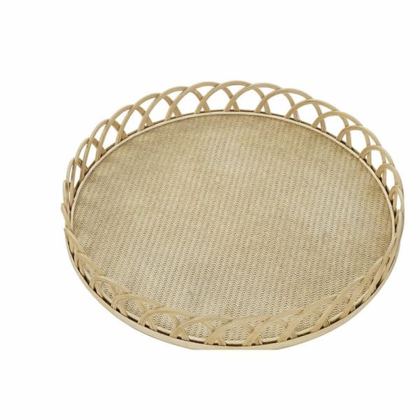Pöytäkoriste DKD Home Decor Ruskea Bambu (58 x 58 x 9 cm)