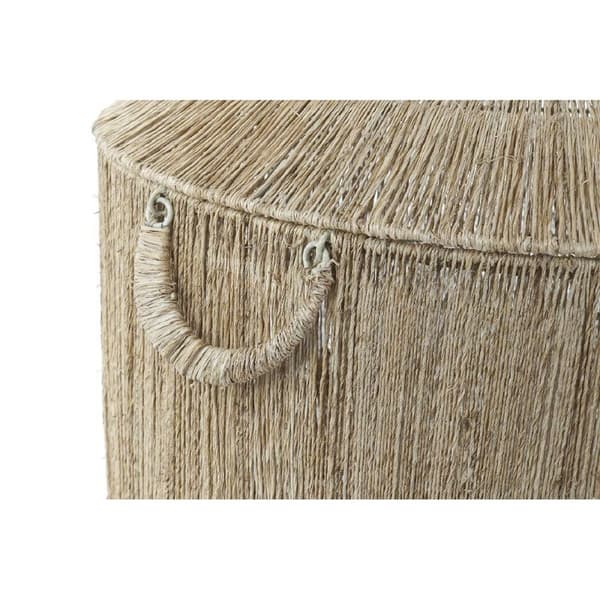 Kurvesæt DKD Home Decor Brun Multifarvet Natur Jute Metal Boho 51 x 51 x 48 cm