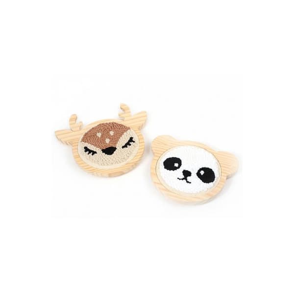 Punch needle kit - CREATIVE SEEDS - Doe - 24x14x36cm - Beige blandade material