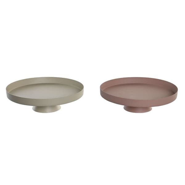 Borddekoration DKD Home Decor Beige Pink 31 x 31 x 9 cm Urban (2 enheder)