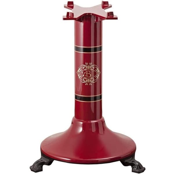 Berkel - Ratt P15 - Röd Berkel med gulddekor - Blommig ratt + rött skärlock + skinktång + piedestal