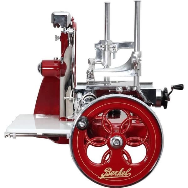 Berkel - Ratt P15 - Röd Berkel med gulddekor - Blommig ratt + rött skärlock + skinktång + piedestal