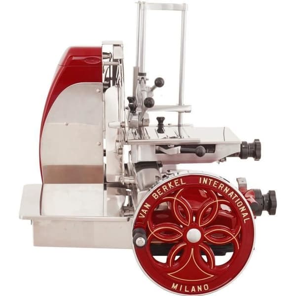 Berkel - Ratt L16 - Röd Berkel med gyllene dekor - Blommig ratt + rött skärlock + skinktång