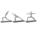 Miniatyrbild 1 av 2: Prydnadsfigur DKD Home Decor 33 x 10 x 35 cm Silvrig Svart Indier Yoga (3 antal)