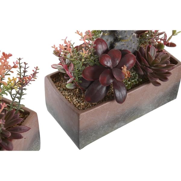 Koristekasvi DKD Home Decor 19 x 9 x 22 cm Pinkki Oranssi Kaktus Eva-kumi polypropeeni (2 osaa)