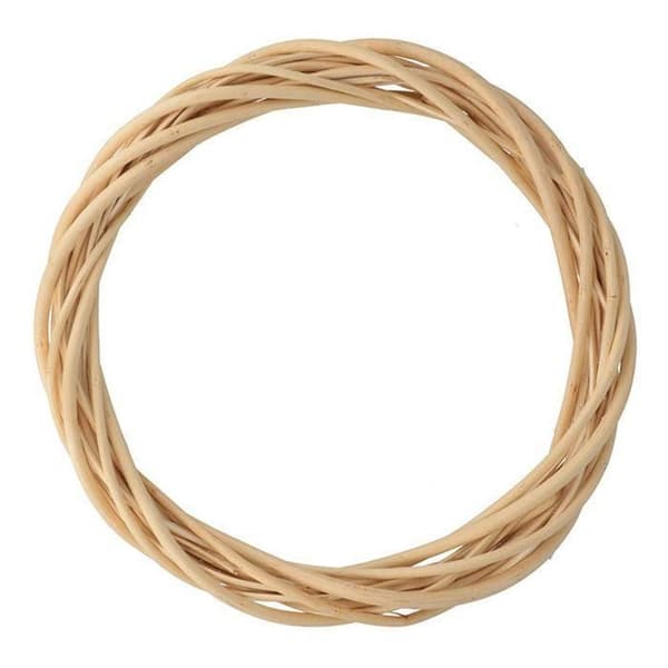 2 dekorativa flätade kransar 25 cm
