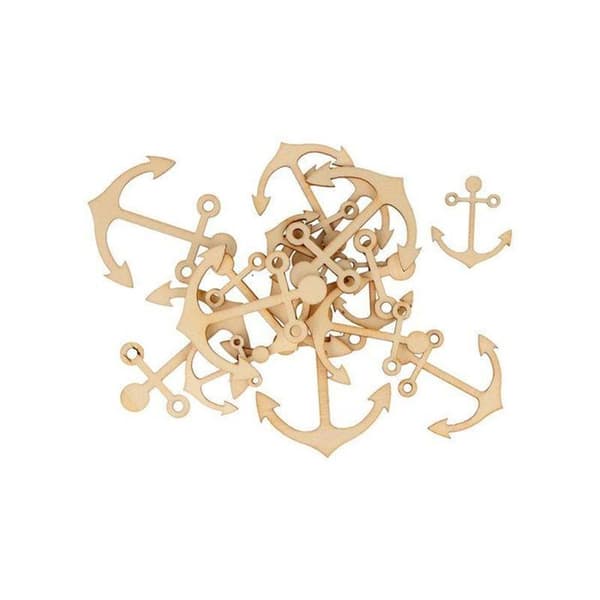 Mini trädekorationer - Båtar - 60 stycken - Beige - Inomhus - Blandet