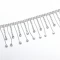 Miniatyrbilde 3 av 4: Bling dusk kjede trim bånd for tøy pynt DIY håndverk 1 yard 90 cm