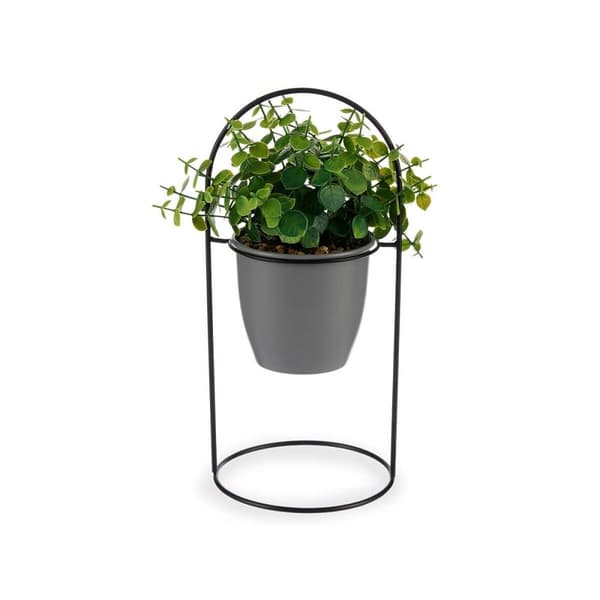 Dekorativ växt Ibergarden QY-H093 Metall Plast Blad Rund 21 x 30 x 21 cm (8 antal)