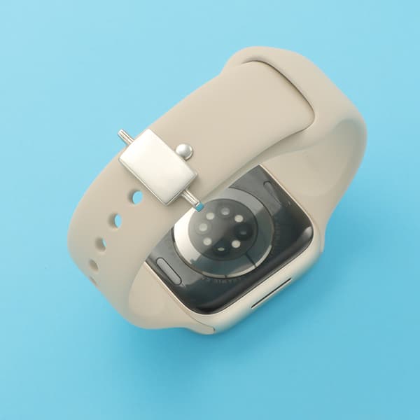 Rektangel armbandsberlock för SmartWatch – Dekorativ ringögla Silver