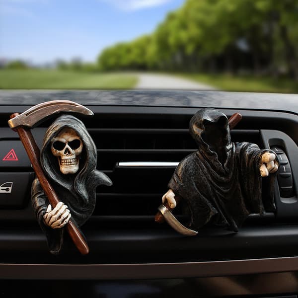 3 kpl God of Death -raikastaja auton tuuletusklipsien tarvikkeet Musta