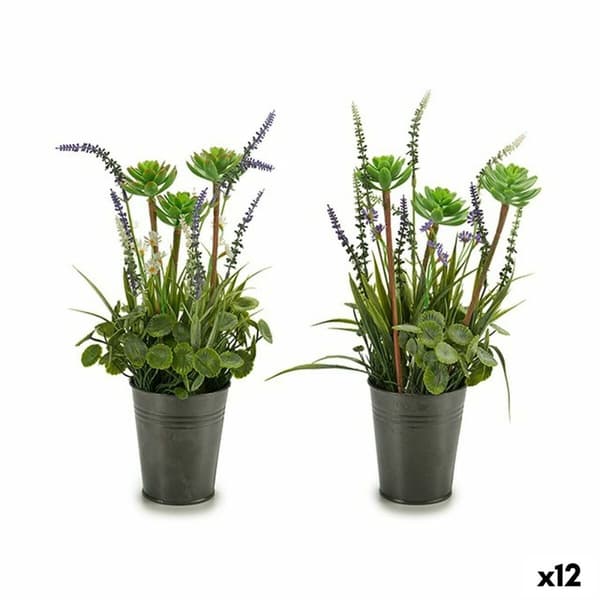 Dekorativ växt Ibergarden XD16-818 Metall Plast Lavendel 13 x 40 x 13 cm (12 antal)